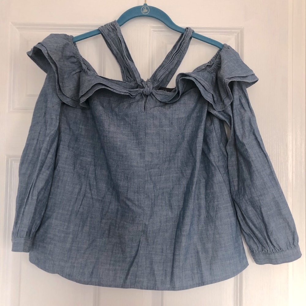 J. Crew Denim Off-the-Shoulder Top